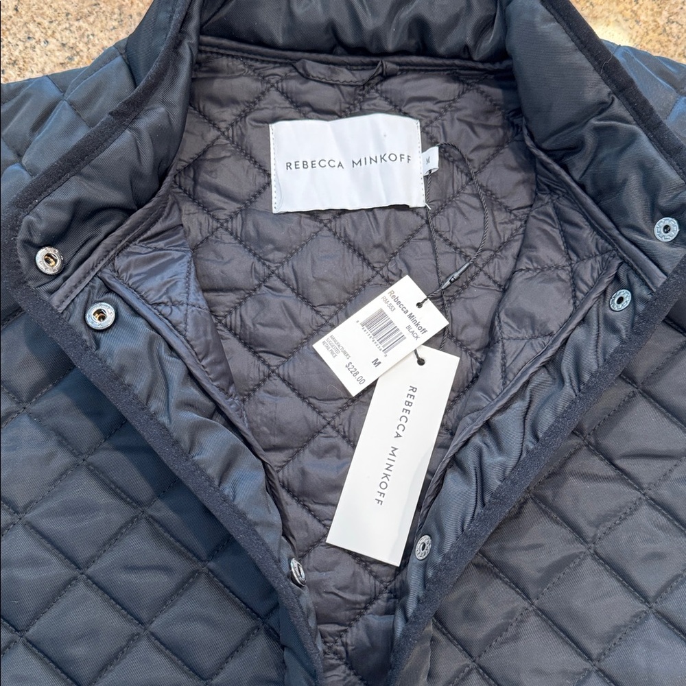 Rebecca Minkoff Black Quilted Puffer Jacket - Picture 5 of 5